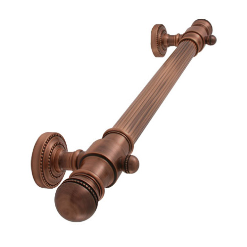 Dotted 36" Grab Bar Reeded Bar Antique Copper
