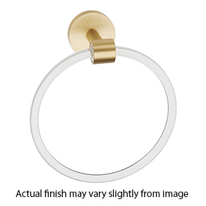 A7240 SB - Acrylic Contemporary - Towel Ring - Satin Brass