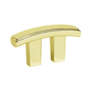 A418 PB/NL - Arch - 3/4" Cabinet Knob/Pull - Unlacquered Brass