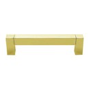 A420-4 PB/NL - Block - 4" Cabinet Pull - Unlacquered Brass