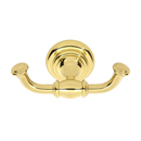 A6784 - Charlie's - Double Robe Hook - Polished Brass