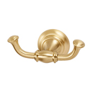 A6784 - Charlie's - Double Robe Hook - Satin Brass