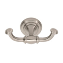 A6784 - Charlie's - Double Robe Hook - Satin Nickel