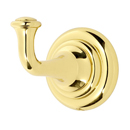 A6780 - Charlie's - Robe Hook - Unlacquered Brass