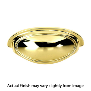 A1570-3 PB/NL - Classic Traditional - 3" Cup Pull - Unlacquered Brass