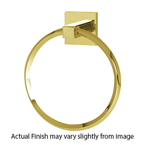 A8440 PB/NL - Contemporary II - Towel Ring - Unlacquered Brass