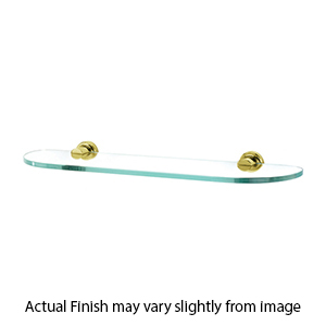 A8750-24 PB/NL - Infinity - 24" Glass Shelf - Unlacquered Brass