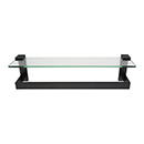 A6427-18 MB - Linear - 18" Glass Shelf w/ Towel Bar - Matte Black