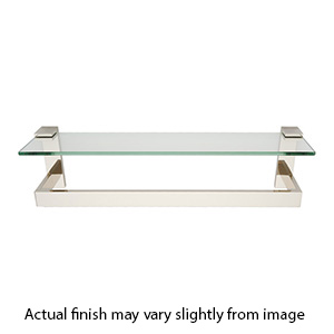 A6427-24 PN - Linear - 24" Glass Shelf w/ Towel Bar - Polished Nickel