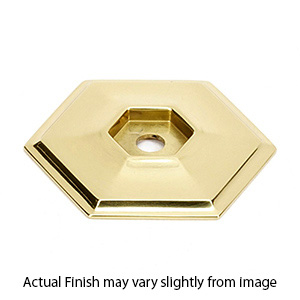 A426 PB/NL - Nicole - Backplate for 1.5" Knob - Unlacquered Brass