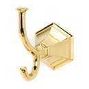 A7799 PB/NL - Nicole - Double Robe Hook - Unlacquered Brass