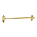A8520-18 PB/NL - Ribbon & Reed - 18" Towel Bar - Unlacquered Brass