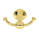 A6684 - Royale - Double Robe Hook - Unlacquered Brass