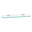 A6650-18 - Royale - 18" Glass Shelf - Unlacquered Brass