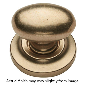 114 - Ashley Norton - Egg 1 1/4" Knob on Rose - Natural Bronze