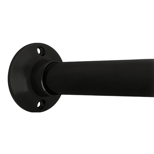 Best Value Exposed Flat Black Shower Rod