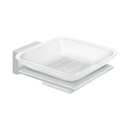 Modern 55D - Frosted Glass Soap Dish - Polished Chrome
