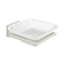 Modern 55D - Frosted Glass Soap Dish - Polished Nickel