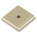86342 - Sandcast Bronze - 1.25" Square Knob Backplate - Tumbled White Bronze