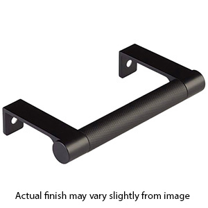 3.75" cc Select Knurled Cabinet Edge Pull - Flat Black