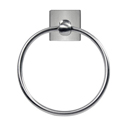 S7300 - Stainless Steel - Towel Ring - Square Rosette