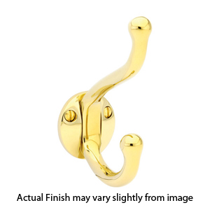 2606 - Traditional Brass - Robe Hook - Unlacquered Brass