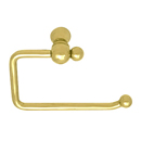 2604 - Traditional Brass - Euro Paper Holder - Small Round Rosette - Unlacquered Brass