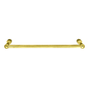 26024 - Traditional Brass - 12" Towel Bar - Rectangular Rosette - Unlacquered Brass