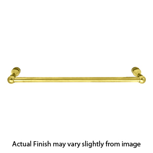 26022 - Traditional Brass - 24" Towel Bar - Rectangular Rosette - Unlacquered Brass