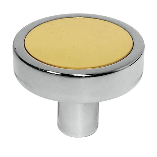 Jado 257.032.010 Two Tone Knobs Polished Brass and Polished