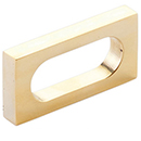 10031-UNBR - Modern Oval Slot - 2"cc Cabinet Pull - Unlacquered Brass