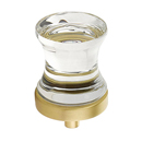 76 - City Lights - 1-1/8" Concave Glass Knob - Satin Brass