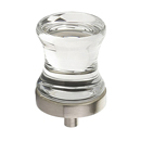 76 - City Lights - 1-1/8" Concave Glass Knob - Satin Nickel