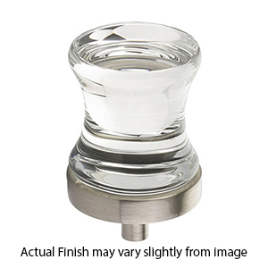 76 - City Lights - 1-1/8" Concave Glass Knob - Satin Nickel