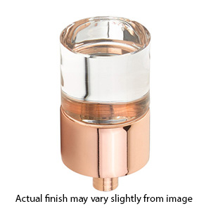 74 - City Lights - 7/8" Cylinder Glass Knob - Polished Rose Gold