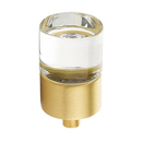 74 - City Lights - 7/8" Cylinder Glass Knob - Satin Brass