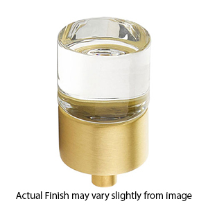 74 - City Lights - 7/8" Cylinder Glass Knob - Satin Brass