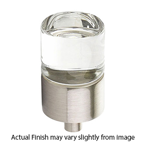 74 - City Lights - 7/8" Cylinder Glass Knob - Satin Nickel