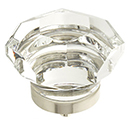 54 - City Lights - 1.75" Faceted Dome Glass Knob - Satin Nickel