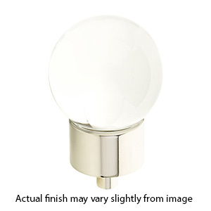 59 - City Lights - 1-3/8" Globe Glass Knob - Polished Nickel