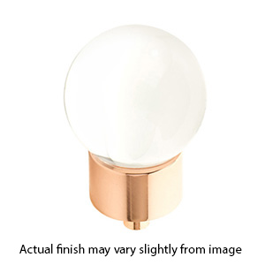 59 - City Lights - 1-3/8" Globe Glass Knob - Polished Rose Gold