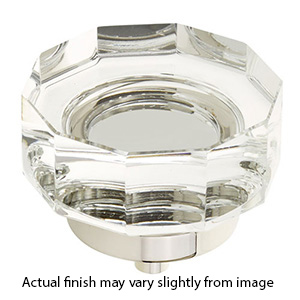 53 - City Lights - 1.75" Large Multi-Sided Glass Knob - Polished Nickel