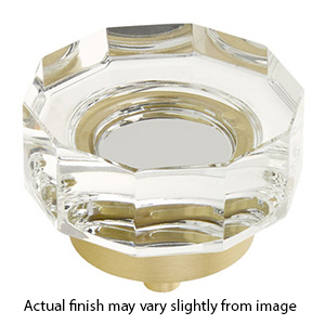 53 - City Lights - 1.75" Large Multi-Sided Glass Knob - Satin Brass