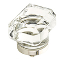 52 - City Lights - 1.75" Rectangular Glass Knob - Polished Nickel