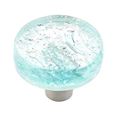 31-PAQ - Ice Glass - 1.5" Round Knob - Aqua Pearl