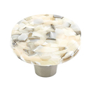 31-SBP - Ice Glass - 1.5" Round Knob - Sable Pebbles