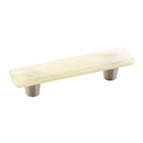 30-IVS - Ice Glass - 3" Cabinet Pull - Ivory Silk