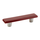 30-SCS - Ice Glass - 3" Cabinet Pull - Scarlet Silk