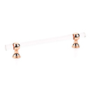 416-PRG - Lumiere Transitional - 6" cc Cabinet Pull - Polished Rose Gold