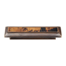 Precious Inlays - 3" Cabinet Pull - Tiger Penshell/ Dark Antique Bronze
